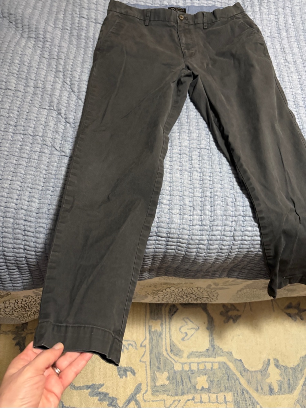 Banana Republic Men's Straight Chinos - Charcoal